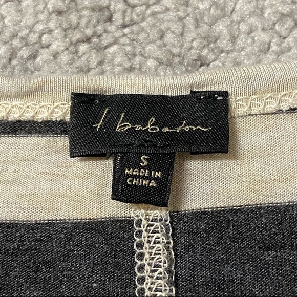 ARITZIA T. BABATON Scoop Neck Stripe Tee Size S - Picture 2 of 6